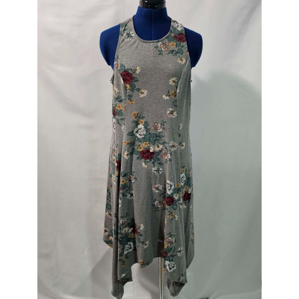 Boho Torrid Floral Asymmetrical Hem Dress 00 (M/L)